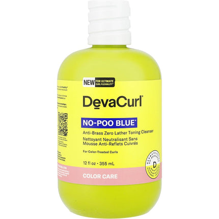No Poo Blue Anti-brass Zero Lather Curl Cleanser 12oz (packaging May Vary)
