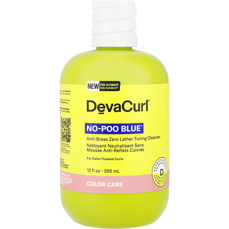 No Poo Blue Anti-brass Zero Lather Curl Cleanser 12oz (packaging May Vary) Deva Concepts