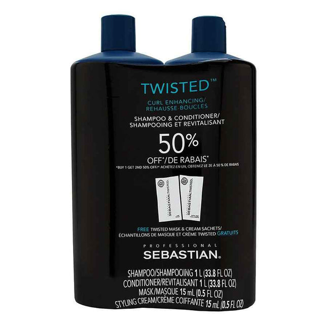 Sebastian Twisted Elastic Cleanser Shampoo & Conditioner Duo 1000 ml