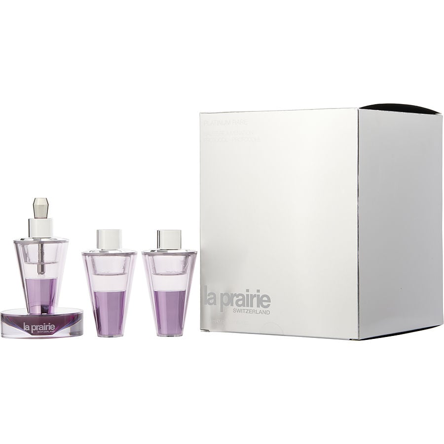 La Prairie Platinum Rare Haute-Rejuvenation Protocol: Vials 3 X 8ml + Dispenser Catalyst Bottle Stand --6pcs
