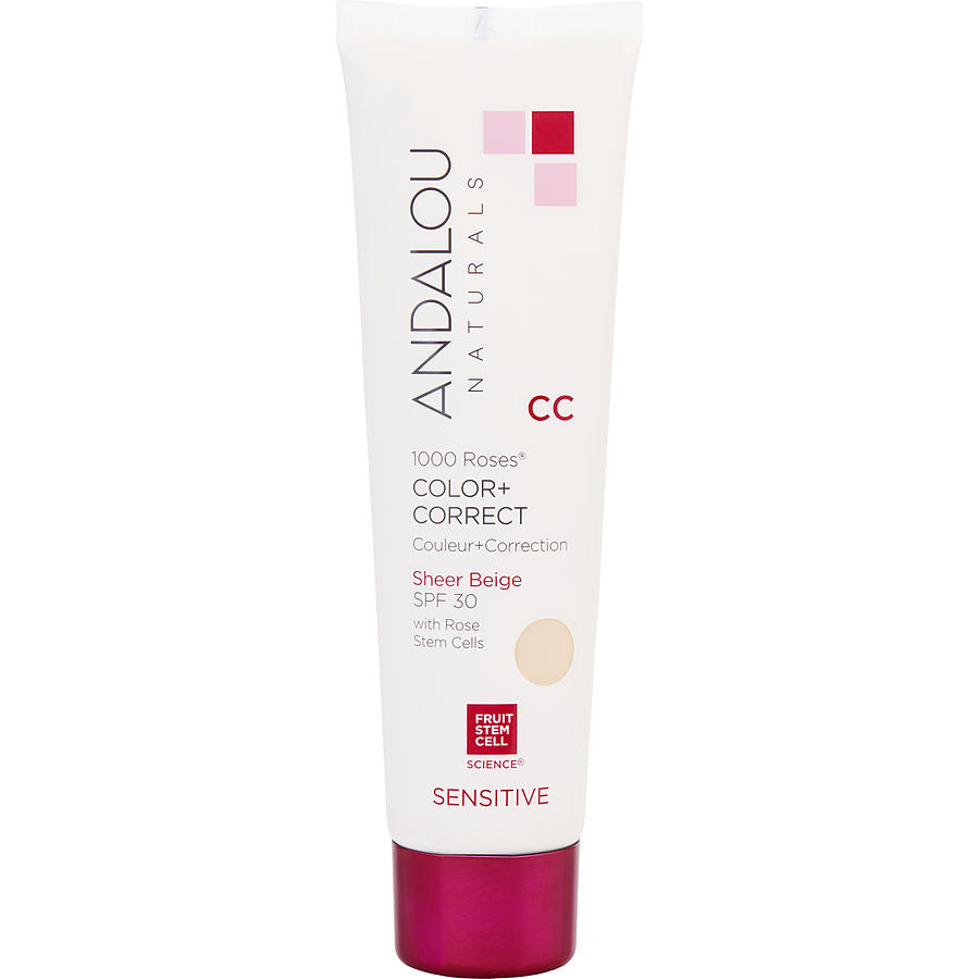 Andalou Naturals 1000 Roses Cc Color + Correct Spf 30 - Sheer Beige-60ml/2oz