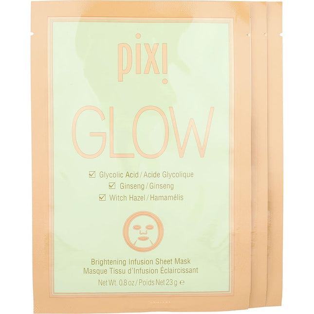 Glow Glycolic Boost Brightening Infusion Sheet Mask --3 Sheets Pixi