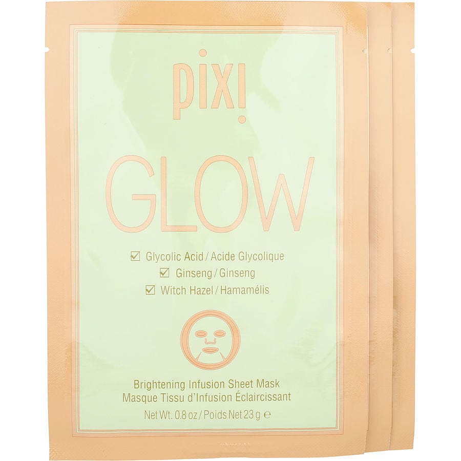 Glow Glycolic Boost Brightening Infusion Sheet Mask --3 Sheets Pixi