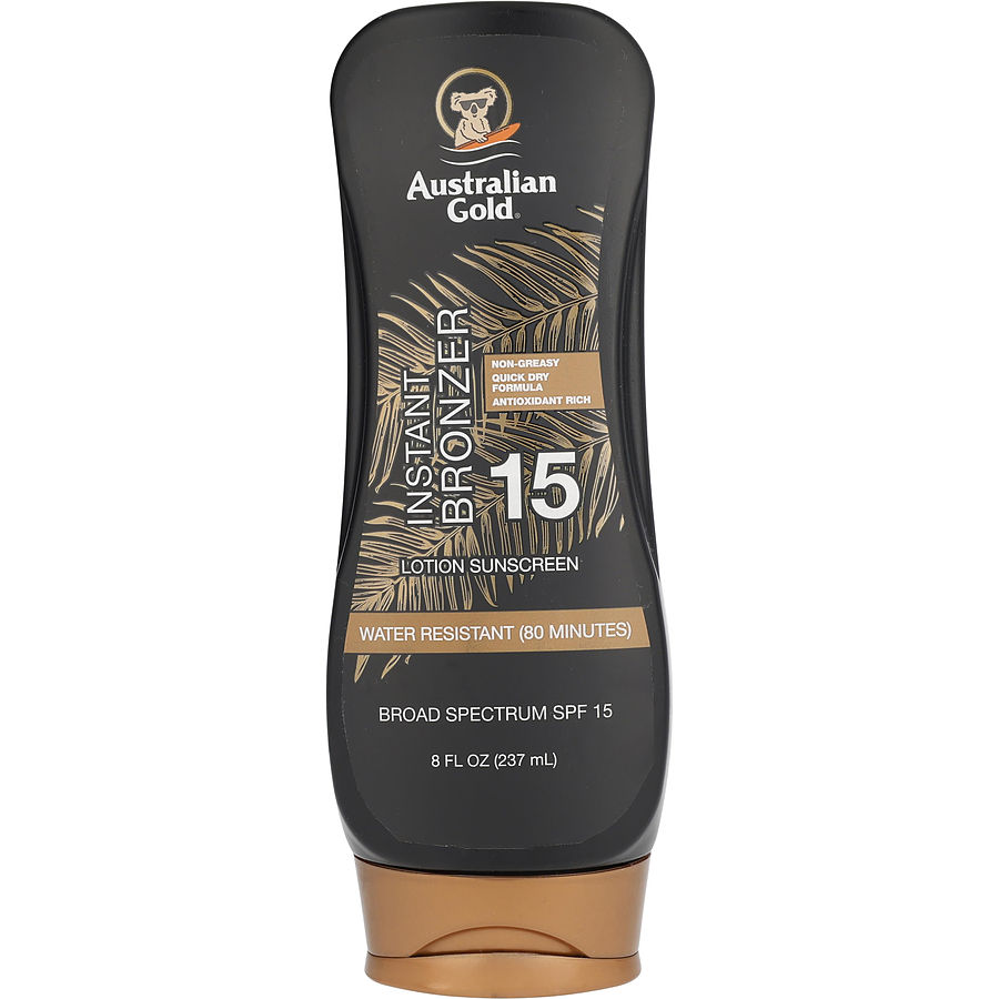 Australian Gold Lotion Sunscreen Broad Spectrum Spf 15 With Instant Bronzer 237ml/8oz