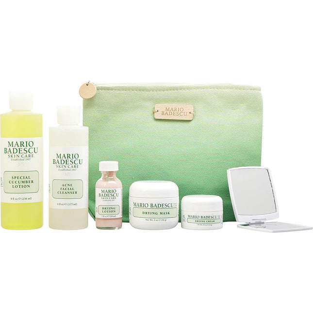 Mario Badescu Acne Control Set: Cleanser 177ml + Lotion 236ml Mask 56g Drying 29ml Cream 14g --5pcs