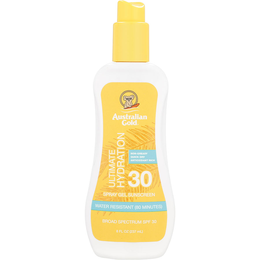 Australian Gold Ultimate Hydration Spray Gel Sunscreen Spf 30 237ml/8oz