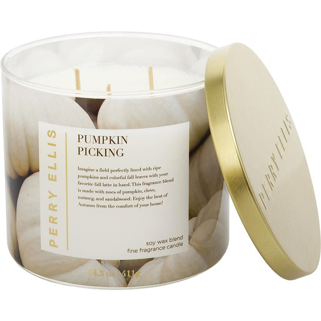 Perry Ellis Pumpkin Picking By Perry Ellis Candle 14.5 Oz Perry Ellis