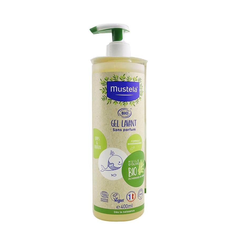 Organic Cleansing Gel With Olive Oil - Fragrance Free --400ml/13.52oz Mustela