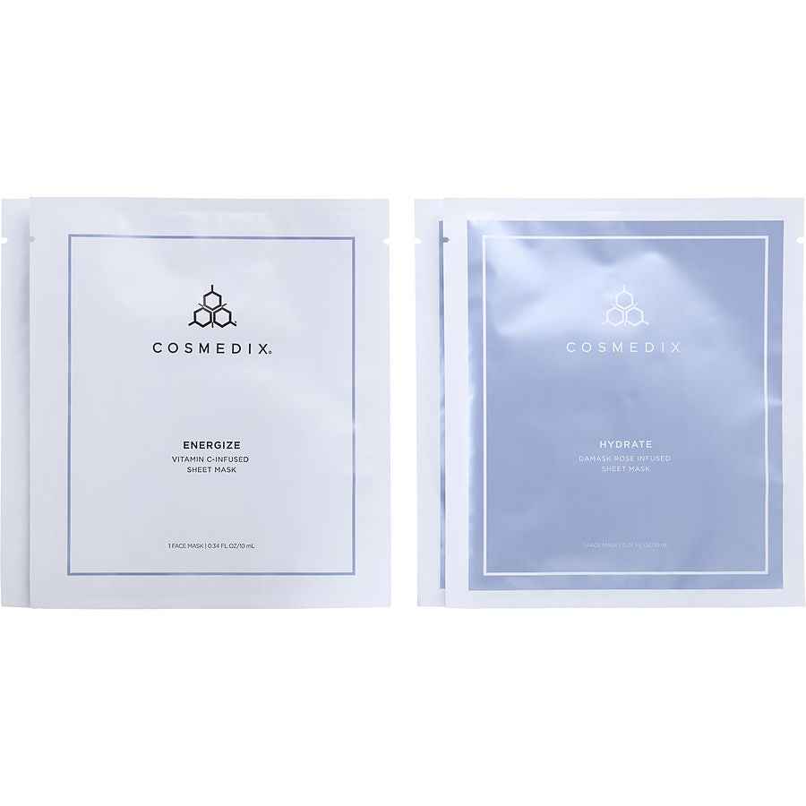 Cosmedix Bio-Cellulose Mask Set: Radiant & Rejuvenating Sheet Set --4 Masks