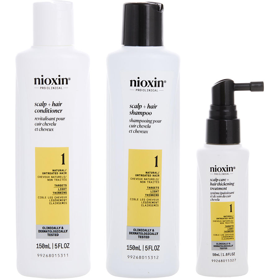 Nioxin Set-3 Piece Full Kit System 1 With Cleanser Shampoo 150 ml & Scalp Therapy Conditioner Treatment 50