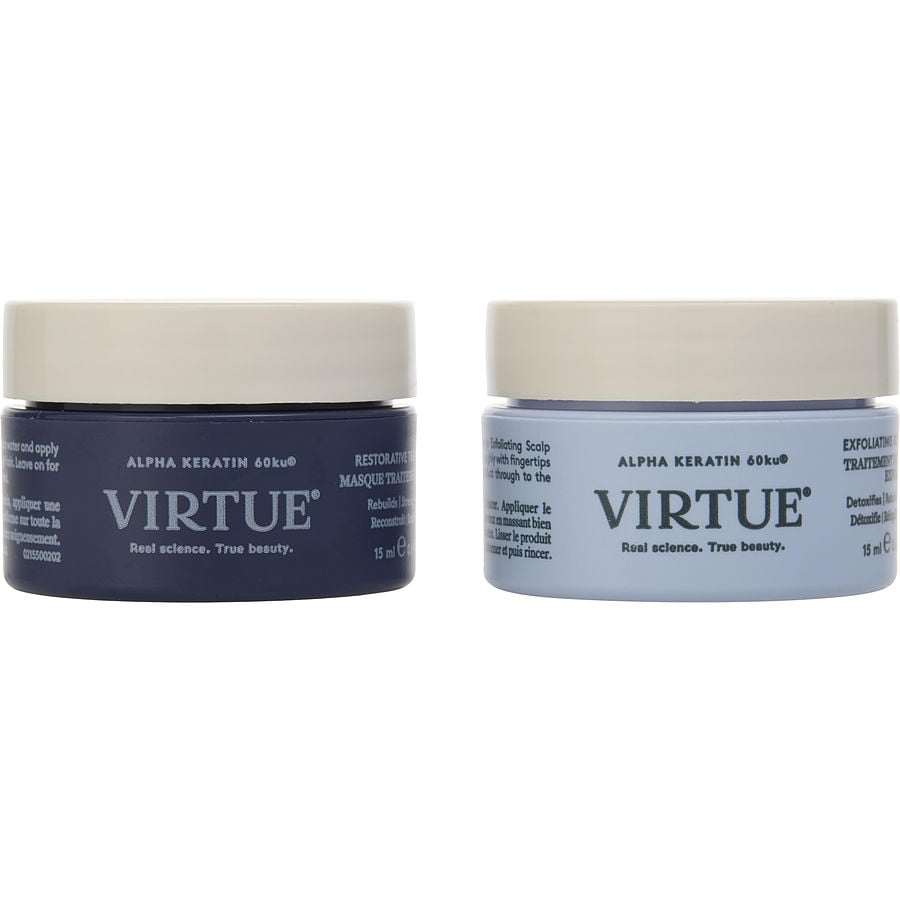 Hair & Scalp Reset Duo- Exfoliating Treatment 0.5 Oz & Treatment Mask 0.5 Oz Virtue