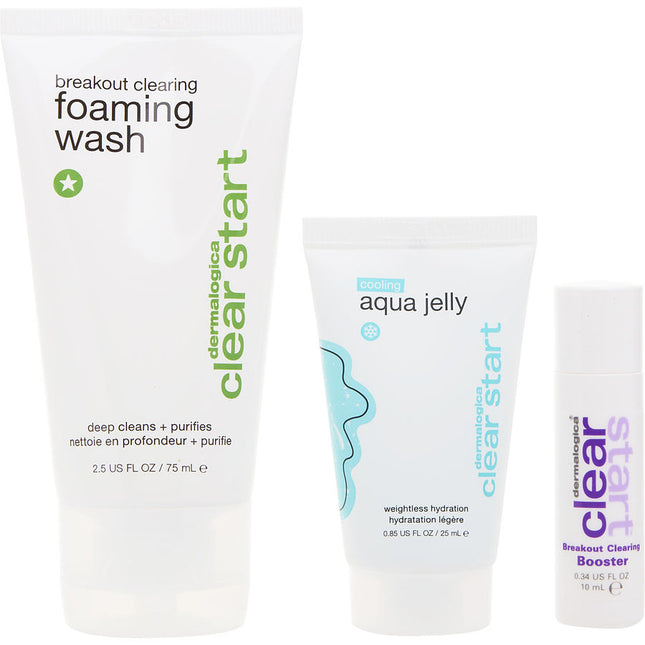Breakout Clearing Kit: Breakout Clearing Foaming Wash 75ml+ Breakout Clearing Booster 10ml+ Cooling Aqua Jelly 25ml  --3pcs Dermalogica