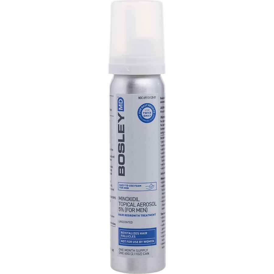 Bosley Bosleymd Hair Regrowth Treatment For Men Minoxidil Topical Aerosol 5% - One Month Supply (Foam) 2.11 oz