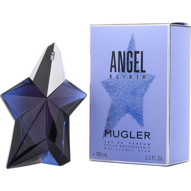 Angel Elixir By Thierry Mugler Eau De Parfum Refillable Spray 3.3 Oz