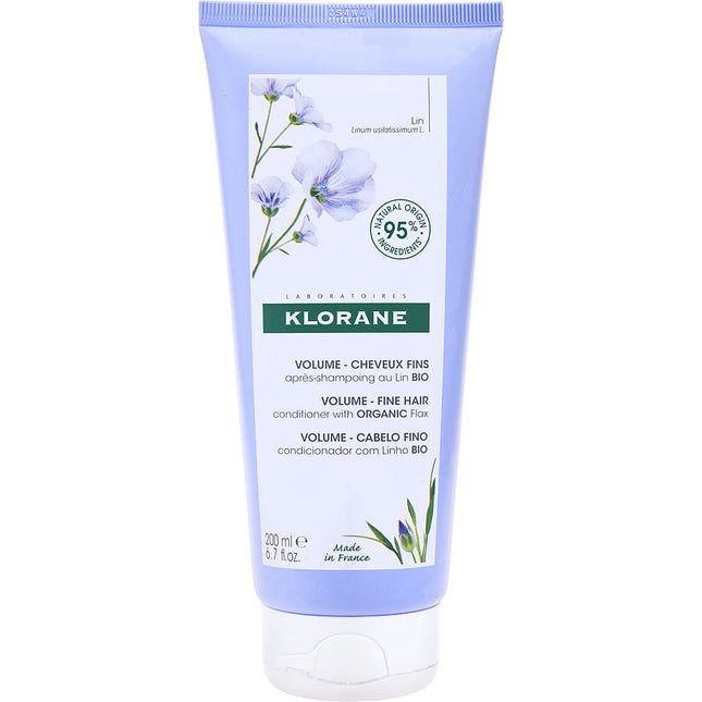 Volume Conditioner With Organic Flax For Fine Hair 6.7 Oz Klorane