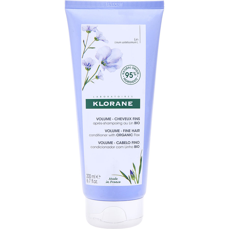 Volume Conditioner With Organic Flax For Fine Hair 6.7 Oz Klorane