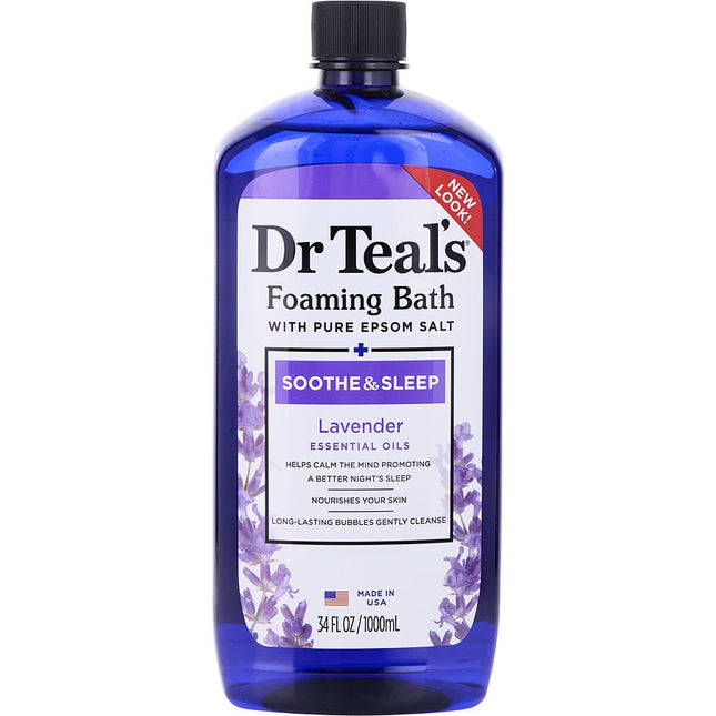 Foaming Bath With Pure Epsom Salt Soothe & Sleep With Lavender --1000ml/34oz Dr. Teal's
