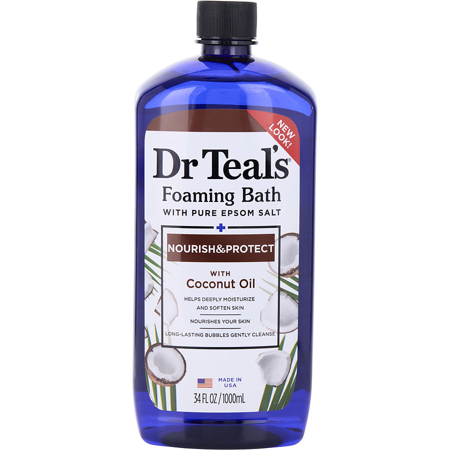 Dr. Teal's Foaming Bath With Pure Epsom Salt Nourish & Protect Coconut Oil 1000ml/34oz