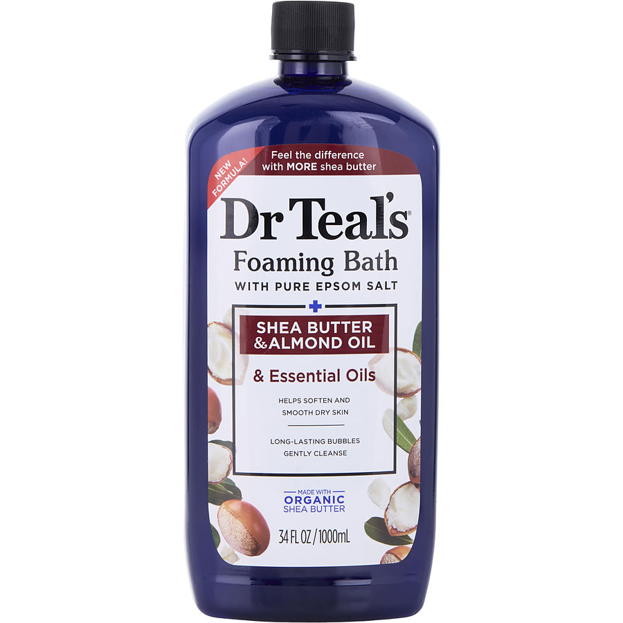 Dr. Teal's Foaming Bath With Pure Epsom Salt Shea Butter & Almond 1000ml/34oz