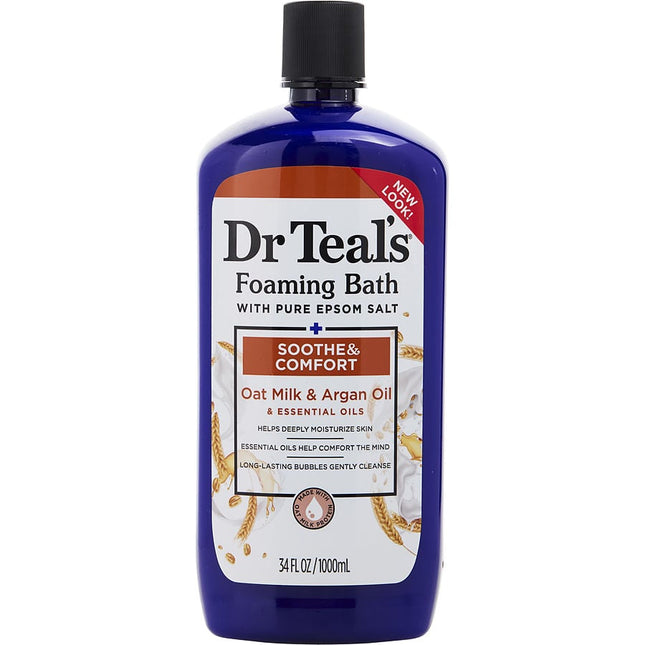 Foaming Bath With Pure Epsom Salt Oat Milk & Argan --1000ml/34oz Dr. Teal's