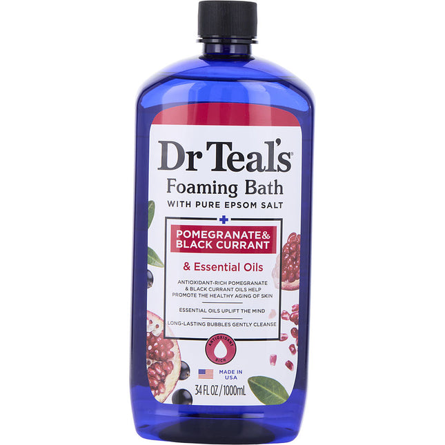 Dr. Teal's Foaming Bath With Pure Epsom Salt Pomegranate & Black Currant Essential Oils 1000ml/34oz