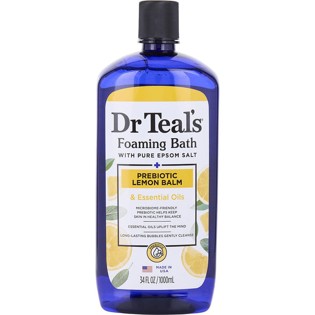 Foaming Bath With Pure Epsom Salt Prebiotic Lemon Balm With Sage & Thyme Essential Oils --1000ml/34oz Dr. Teal's