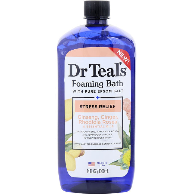 Foaming Bath With Pure Epsom Salt Stress Relief Essential Oils --1000ml/34oz Dr. Teal's