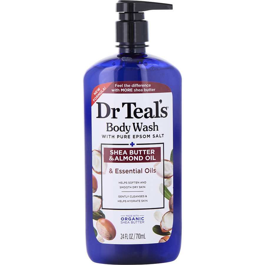 Dr. Teal's Body Wash With Pure Epsom Salt - Shea Butter & Almond Oil To Soften Moisturize 710ml/24oz