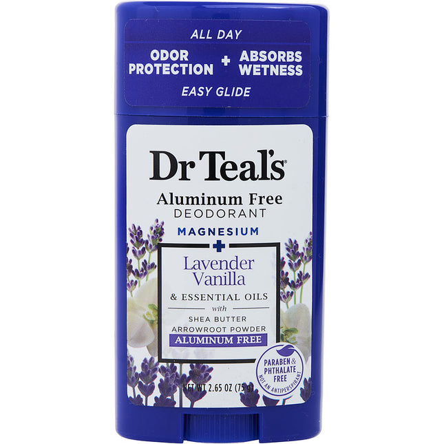 Dr. Teal's Aluminum Free Deodorant - Magnesium+ Lavender Vanilla & Essential Oils 75g/2.65oz