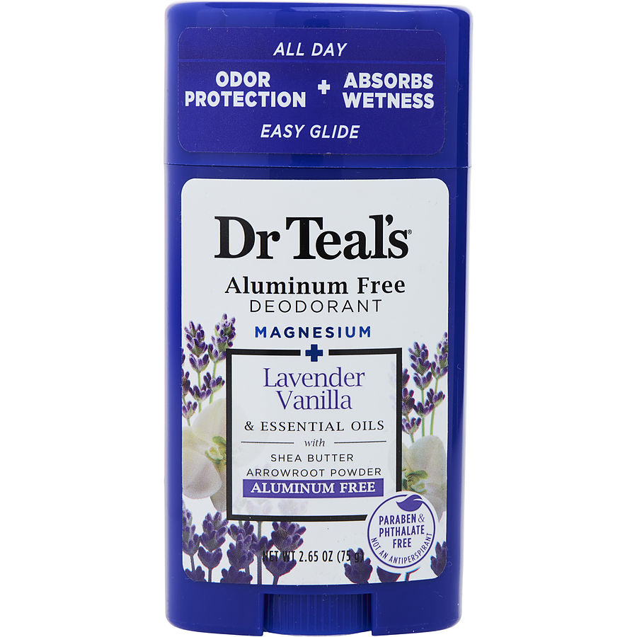 Dr. Teal's Aluminum Free Deodorant - Magnesium+ Lavender Vanilla & Essential Oils 75g/2.65oz