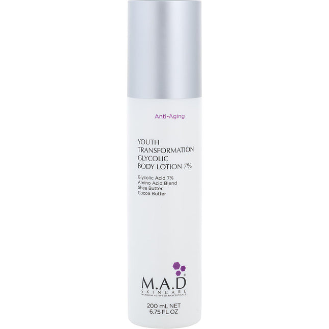 M.A.D. Skincare Youth Transforation Glycolic Body Lotion 7% 200ml/6.75oz