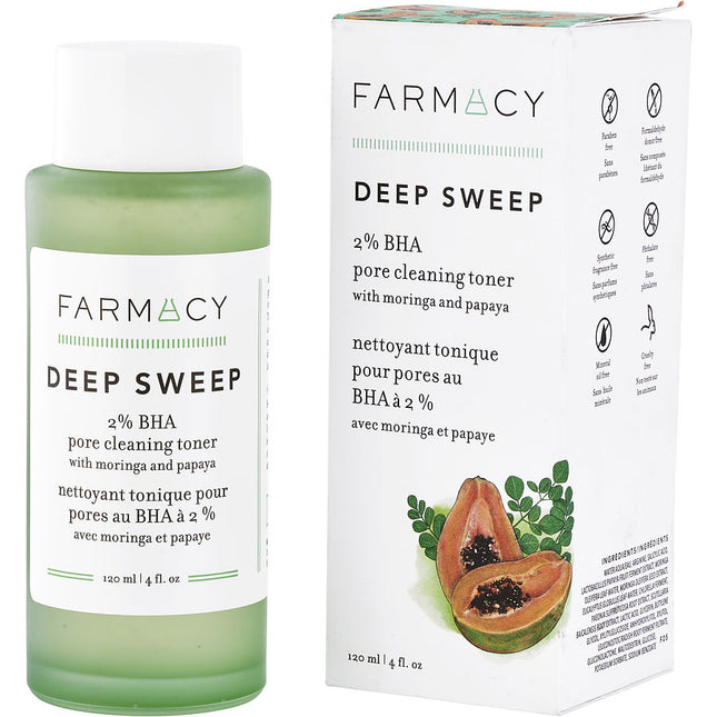 Farmacy Deep Sweep 2% Bha Pore Cleaning Toner With Moringa + Papaya 120ml/4oz
