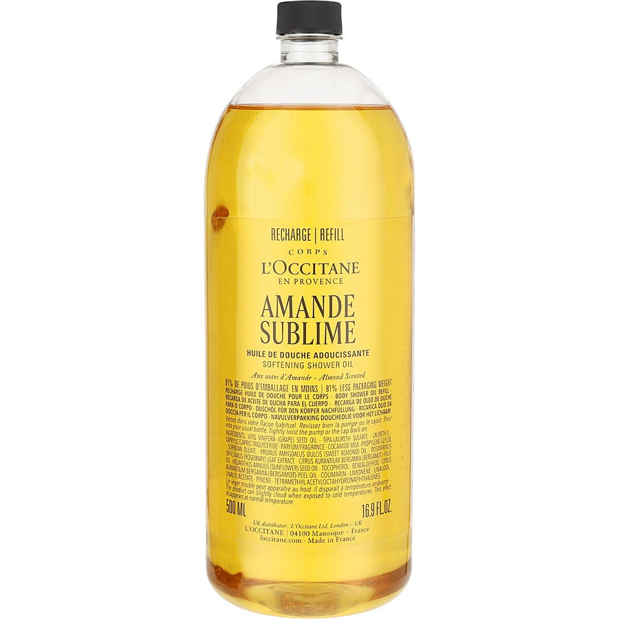 L'Occitane Almond Cleansing & Softening Shower Oil (Eco-Refill Bottle) 500ml/16.9oz