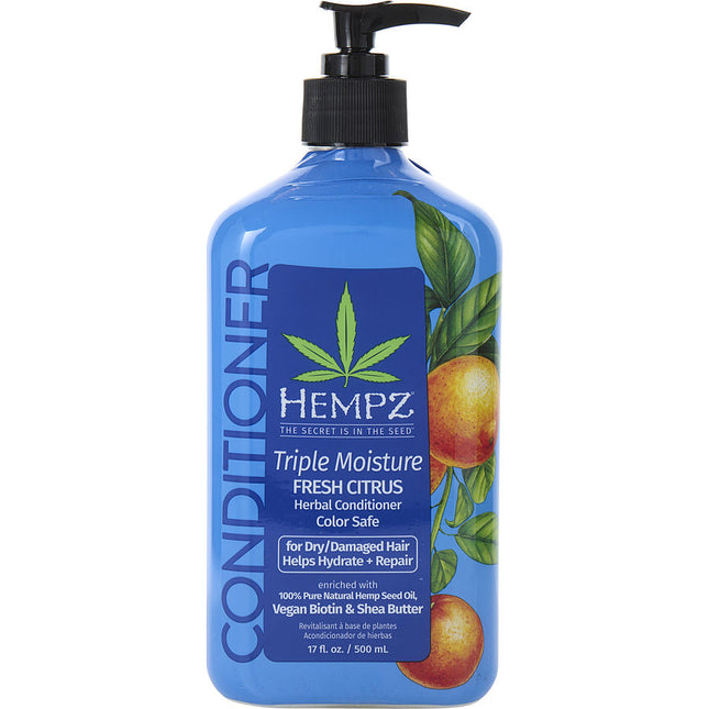 Hempz Triple Moisture Moisture-Rich Herbal Whipped Creme Conditioner & Hair Mask 17 oz