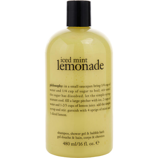 Philosophy Iced Mint Lemonade Shampoo, Shower Gel & Bubble Bath 480ml/16oz