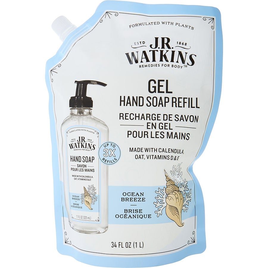 J.R. Watkins Ocean Breeze Gel Hand Soap Refill 1000ml/34oz
