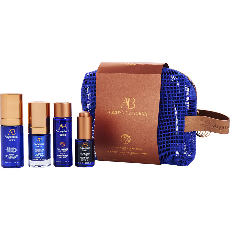 Augustinus Bader The Starter Kit: Cream 15ml + Cleansing Gel 30ml Essence Face Oil 10ml --4pcs+Bag
