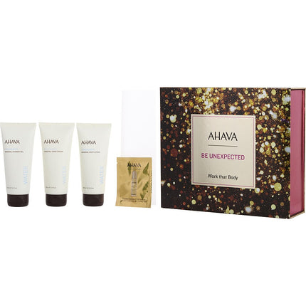 Be Unexpected Work That Body Set: Deadsea Water Mineral Body Lotion 100ml + Hand Cream 100ml + Shower Gel 100ml + Crystal Ostomer X6 Serum 0.5ml --4pcs