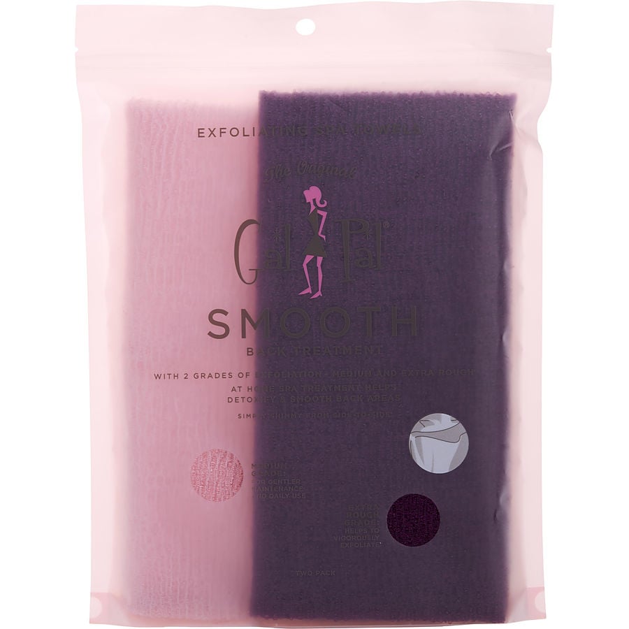 Spa Accessories Gal Pal Smooth Back Treatment - Light Mauve / Raspberry 2pk