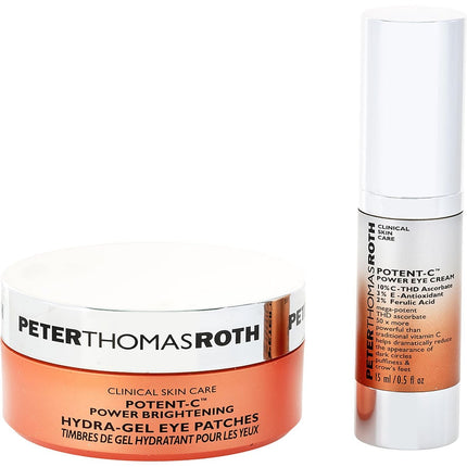 Clinically Stronger Brightening Kit: Potent-c Power Eye Cream 15ml + Power Brightening Hydra-gel Eye Patches 60ct --2pcs