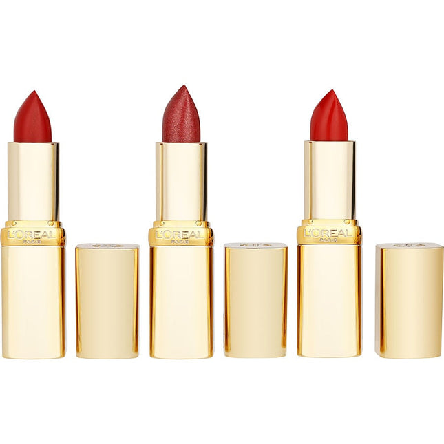 L'oreal Shades Of Reds Lipsticks Trio: Maison Marais 125 + Red Passion 297 + Cristal Cerise 34  --3x3.6g/0.13oz By L'oreal L'oreal