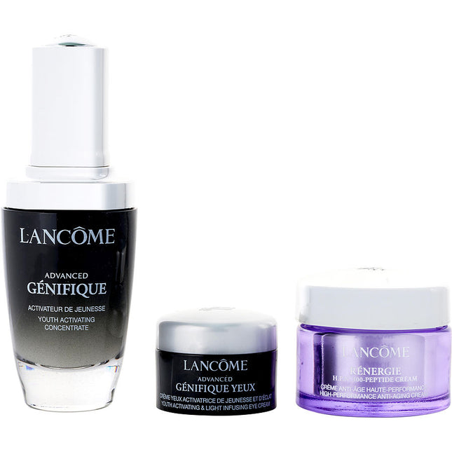 Genifique Serum Set: Advanced Genifique Youth Activating Concentrate 30ml +renergie H.p.n. 300-peptide Cream 15ml + Advanced Genifique Eye Cream 5ml --3pcs Lancome