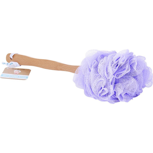 Spa Accessories Net Sponge Stick (Beech Wood) - Purple