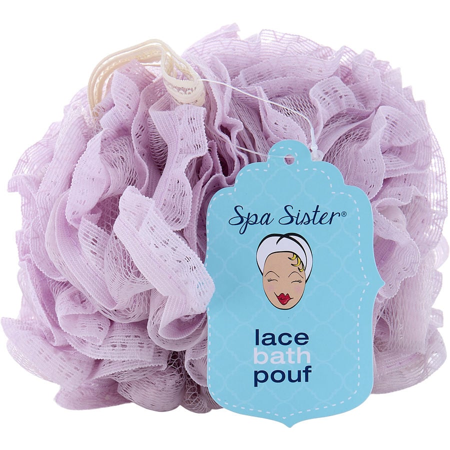 Spa Accessories Vintage Lace Bath Pouf - Mauve