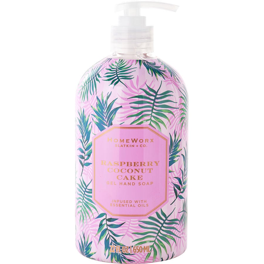 Homeworx Raspberry Coconut Cake By Slatkin + Co. Gel Hand Soap 22 Oz Slatkin + Co.