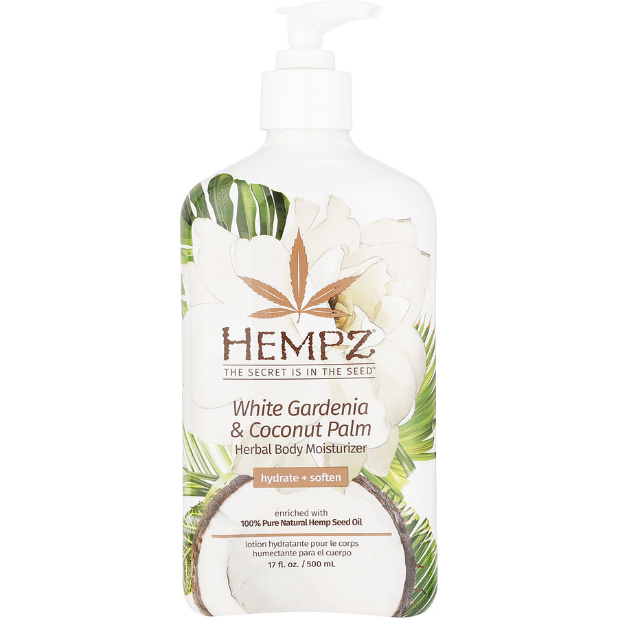 Hempz White Gardenia & Coconut Palm Herbal Body Moisturizer 500ml/17oz