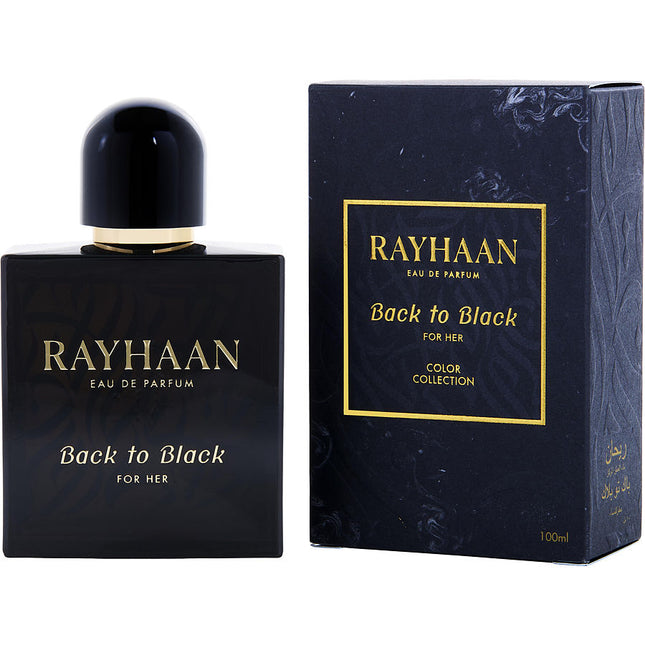 Rayhaan Back To Black By Rayhaan Eau De Parfum Spray 3.4 Oz