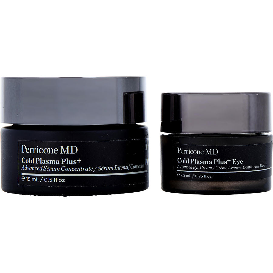 Perricone Md Cold Plasma Plus+ Power Duo: Advanced Serum Concentrate 15ml + Eye Cream 7.5ml --2pcs