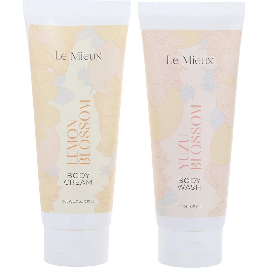 Blossom Buddies Set: Body Wash 7oz + Body Cream 7oz --2pcs Le Mieux