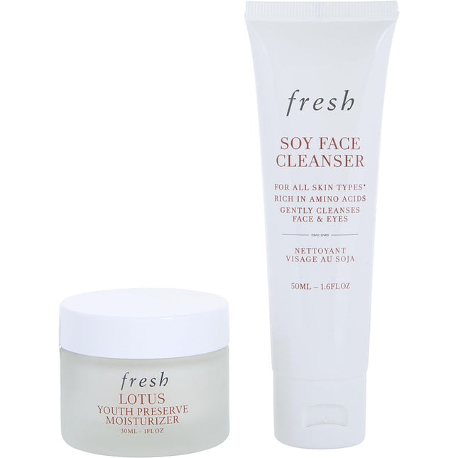 Daily Radiance Duo: Soy Face Cleanser 50ml + Lotus Youth Preserve Moisturizer 30ml --2pcs Fresh